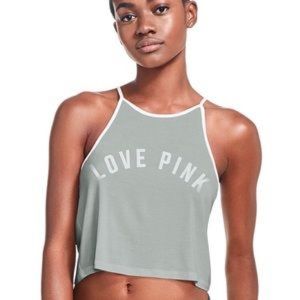 Pink-Love Pink Green Tank Top- Large